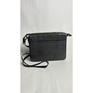 Vince Camuto Black Pebbled Genuine Leather Crossbody Purse